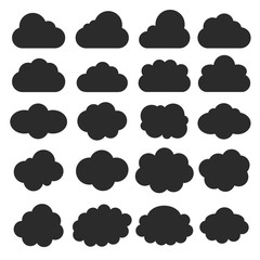 Cloud set. Cloud Icon Vector.