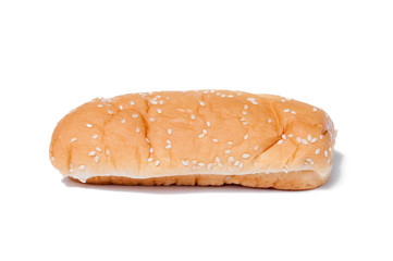 Hotdog isolated on white background.