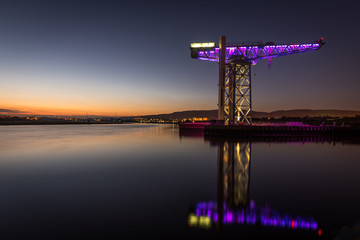 Titan Crane reflected in the River Clyde