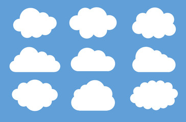 Cloud set. Cloud Icon Vector.