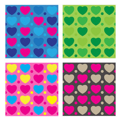 hearts pattern set