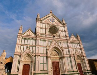 Fototapeta na wymiar The Basilica di Santa Croce - famous Franciscan church on Florence, Italy