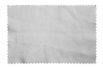 Abwaschbare Fototapete Staub graue Stoffmuster isoliert auf weißem Hintergrund