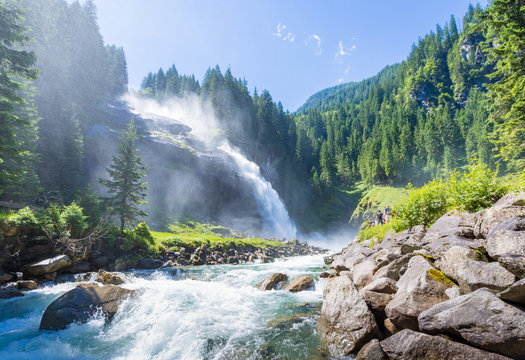 Fototapeta Wodospady Krimml w Parku Narodowym Wysokich Taurów, Salzburg