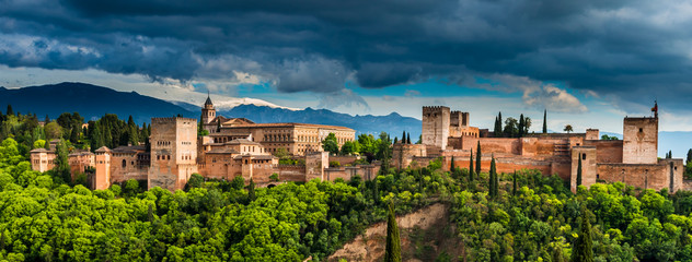 Arabic palace - fortress of Alhambra, Andalusia, Granada, Spain