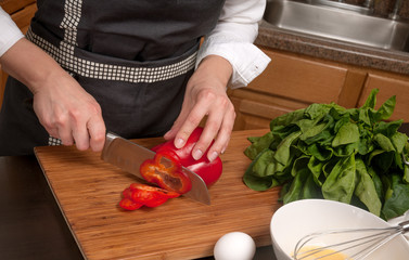 Woman cooking in the kitchen
