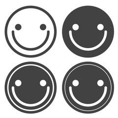 Happy face Icon Vector.
