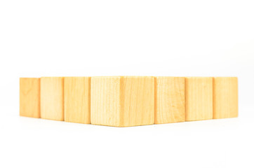 wooden cube block