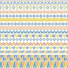 Vector african style pattern with tribal motifs.