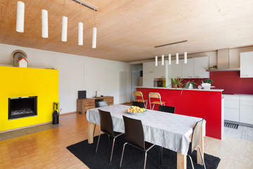 Interior of an eco house