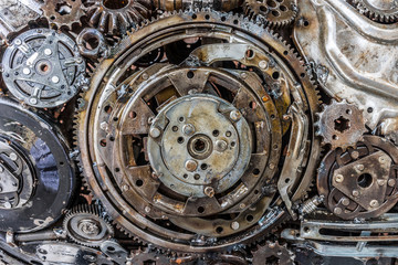 Fabrication from  welding metal joining work. It is made of iron and steel  from unused auto material parts.