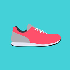 Sport Sneakers Icon Flat Vector Illustration