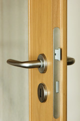 Obraz premium Door with door handle and lock