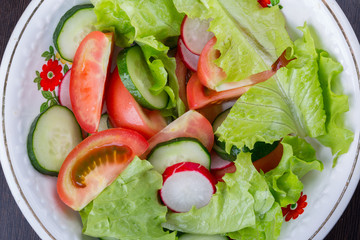 a fresh vegetable salad. healthy food