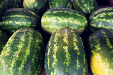 close up of watermelon at street farmers market