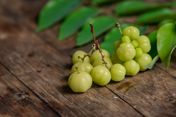 star gooseberry on the wooden floor