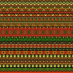 Vector african style pattern with tribal motifs.