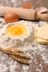 flour and egg