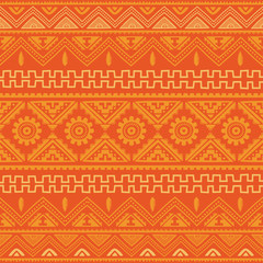 orange native american ethnic pattern - 116796829