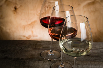 Selection of wine for tasting