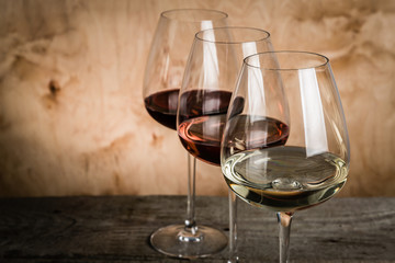 Obraz na płótnie Canvas Selection of wine for tasting
