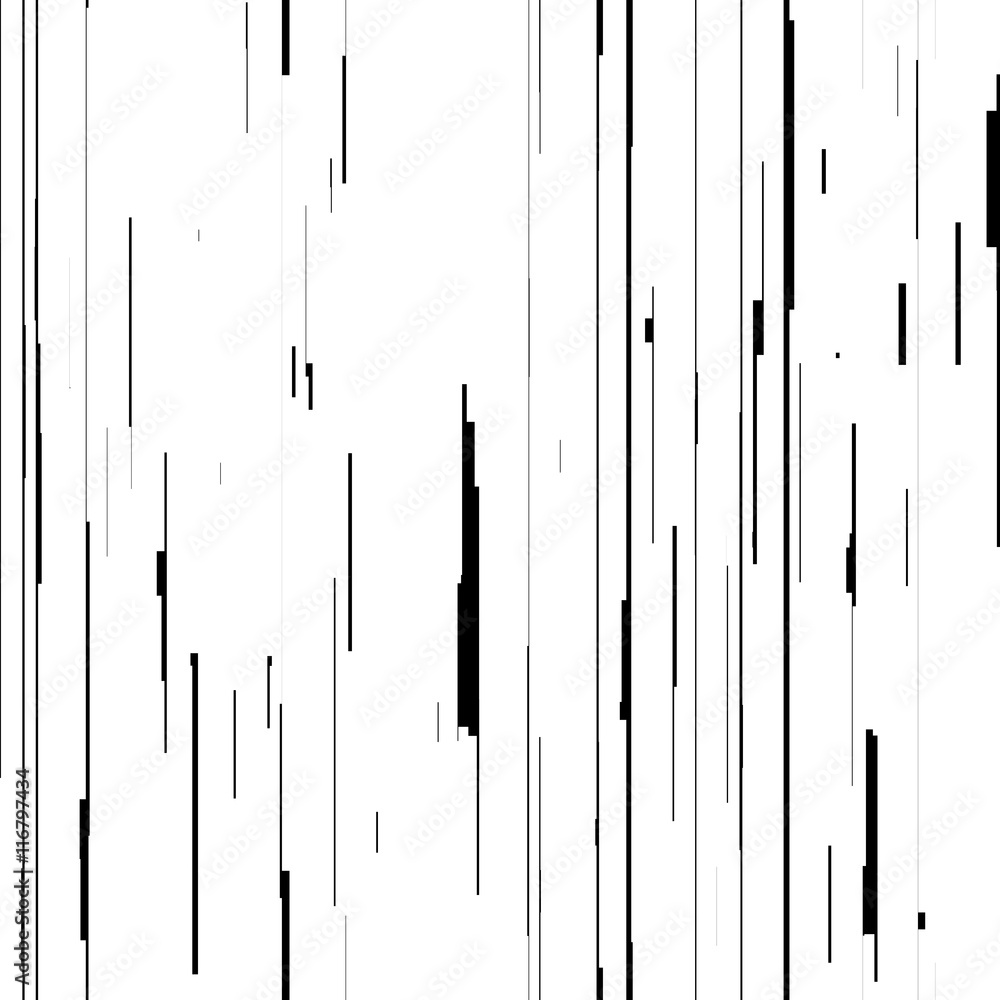 Poster abstract background with glitch effect, distortion, seamless texture, random vertical black and whit