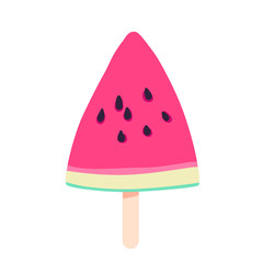 Sliced ripe watermelon isolated on white.