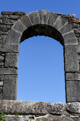 Ruins of Serravalle castle at Semione on Blenio valley