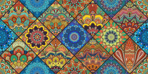 Colorful Square Boho Tiles