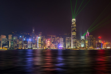 Obraz premium Symphony of light , Stunning amazing beautiful laser show in Hon