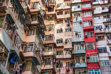 Old apartment in Hong Kong  , Part of tranformer scene - obrazy, fototapety, plakaty