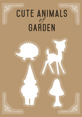 Cute animal figures of garden