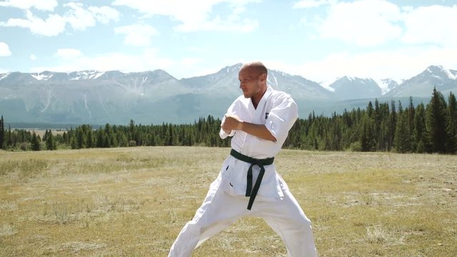 man and kung fu on nature.