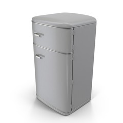 Classic Fridge. Isolated on white 3D Illustration