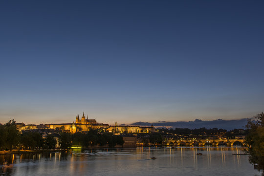 Prague At Night, Czech Republic
