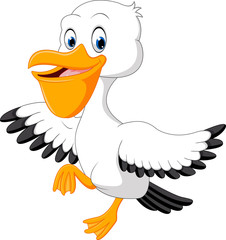 Cute pelican cartoon