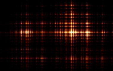 Abstract fractal lights on a black background