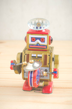 Old classic robot toys