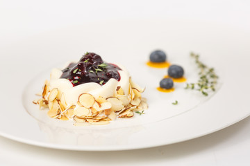 Beautiful piece of cake. An unusual dessert.