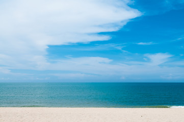 The beach with blue sky.