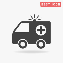 Ambulance icon vector, ambulance icon eps10.