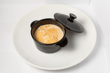 Soup on white background