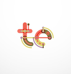 Linear business logo letter