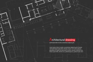 Architectural drawings, sections, plan, background. The architectural theme. Working drawings