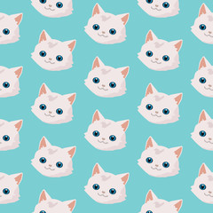 Pattern with cute cats.
