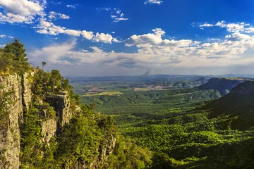 Fototapete Rund Republic of South Africa, Mpumalanga province. God's Window - spectacular view over South Africa's Lowveld © WitR
