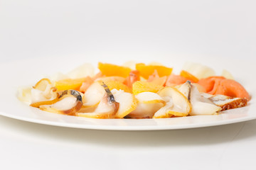 beautiful appetizer on background