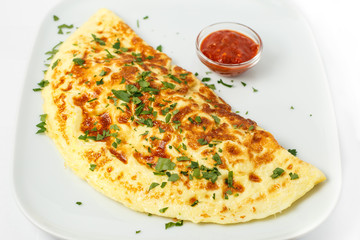 Beautiful breakfast on background