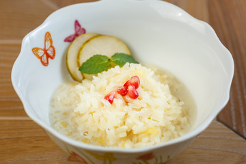 Milk porridge for breakfast