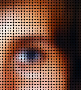 Girl eye low poly style vector mosaic background